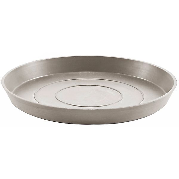 ECOPOTS Blumentopfuntersetzer ROUND SAUCER Taupe, BxTxH: 36,5x36,5x3,5 cm günstig online kaufen
