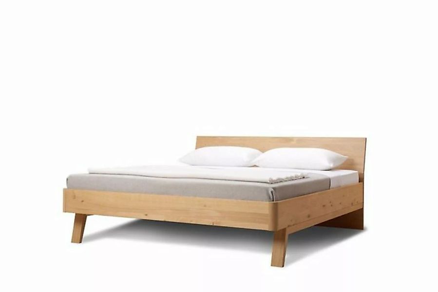 Natur24 Bett Doppelbett Cortina 180x200cm in Buche Natur lackiert ohne Kopf günstig online kaufen