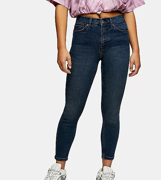 Topshop Petite – Jamie – Jeans in Blauschwarz günstig online kaufen