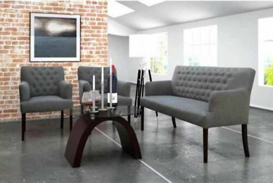 JVmoebel Sofa, Chesterfield Sofagarnitur Sitzbank Bank Sofa Couch Neu 2+1+1 günstig online kaufen