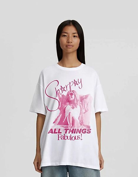 Bershka Oversize-T-Shirt Mit Sharpay High School Musical Print Damen Xs Wei günstig online kaufen