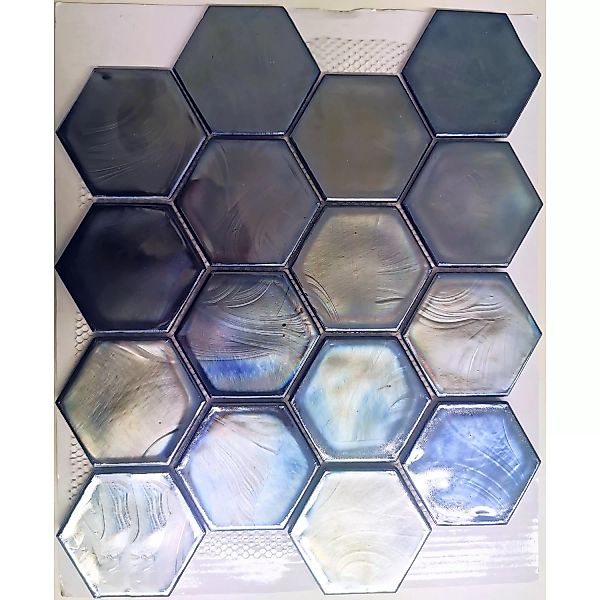 Mosaikmatte Cadiz Hexagon Keramik Schwarz 26 cm x 29,9 cm günstig online kaufen