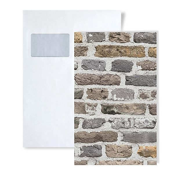 PROFHOME 1 MUSTERSTÜCK S-388292-GU DIN A4 MUSTER der Ziegelstein Tapete günstig online kaufen