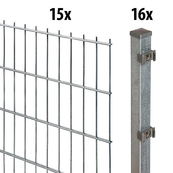 GARDEN 'N' MORE Doppelstabmattenzaun Standard, (31-St), günstig online kaufen