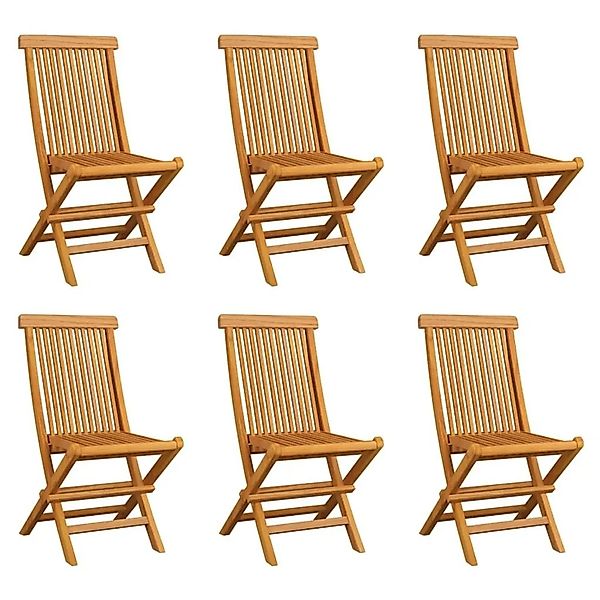 vidaXL Klappbare Gartenstühle 6 Stk Massivholz Teak 3065527 günstig online kaufen