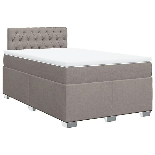 vidaXL Boxspringbett mit Matratze Taupe 120x200 cm Stoff 3288166 günstig online kaufen