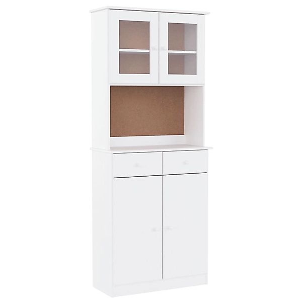 vidaXL Highboard ALTA Weiß 77x35x188 cm Massivholz Kiefer 3187776 günstig online kaufen
