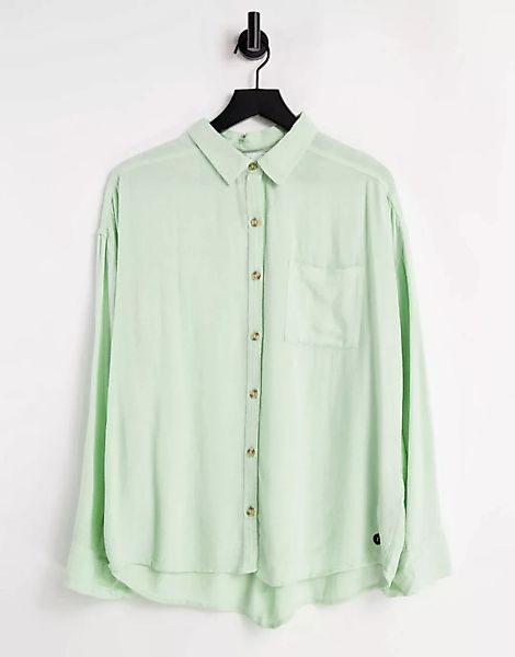 Hollister – Bluse aus Leinen in Grün günstig online kaufen