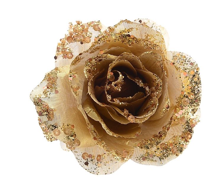 Kaemingk Weihnachtsbaumklammer, Kunstblumen Rose auf Clip günstig online kaufen