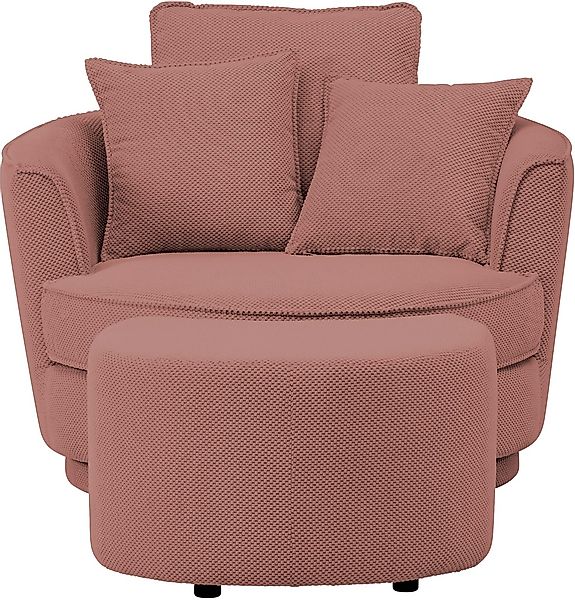 Leonique Drehsessel "MAISIE, Love Seat XXL Lese-Sessel, Big-Sessel mit Hock günstig online kaufen