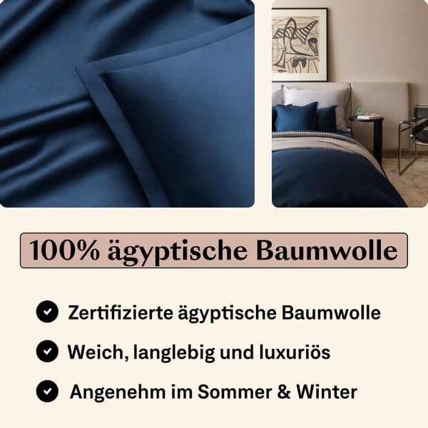 Amqua Bettwäsche Luxus Mako Satin, 100% günstig online kaufen