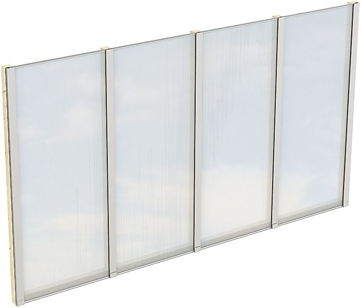 Skan Holz Seitenwand m. Polycarbonatplatten (FS) 355 x 200 cm Fichte Natur günstig online kaufen