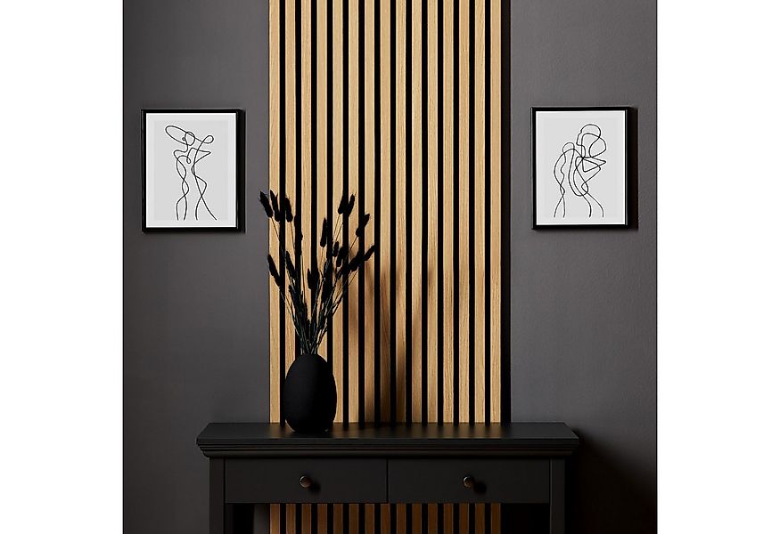 Homestyle4u Wandpaneel 60x120 60x60 1/2/4 Paneele Holz Akustikpaneel Braun günstig online kaufen