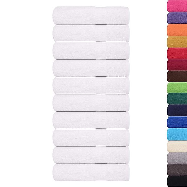 vidaXL Handtücher 10 Stk Weiß 50x100 cm 360 g/m² 100% Baumwolle 136651 günstig online kaufen