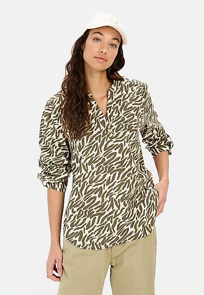 camel active Schlupfbluse mit Allover-Print Langarm Henley Allover Print günstig online kaufen