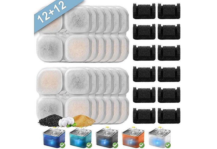Refined Living Trinkbrunnen 12 tlg Katzenbrunnen Filters Katzen-Wasserbrunn günstig online kaufen