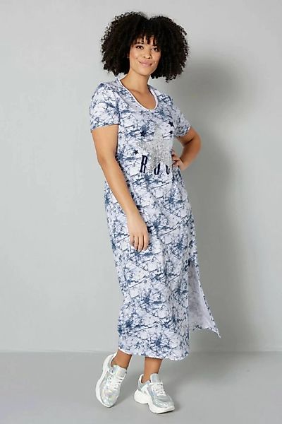 Angel of Style Jerseykleid Kleid Batikdruck Silberstern V-Ausschnitt Halbar günstig online kaufen