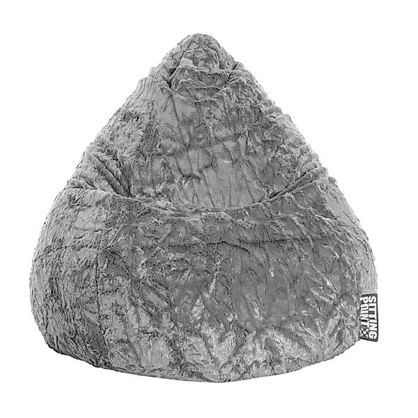 Sitting Point Sitzsack Fluffy 220 l Mittelgrau günstig online kaufen