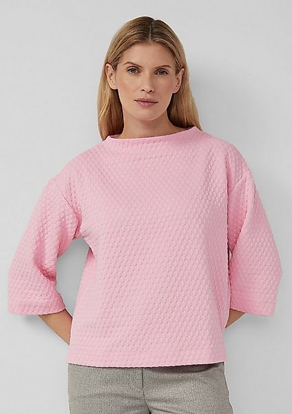 s.Oliver 3/4 Arm-Pullover Sweatshirt Strukturiertes Sweatshirt im Relaxed F günstig online kaufen
