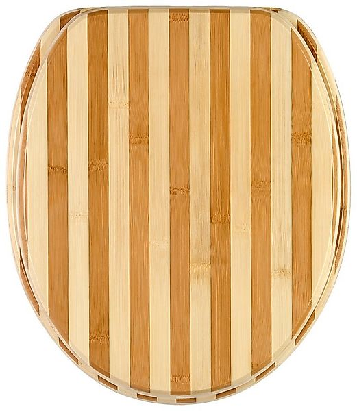 Sanilo WC-Sitz Bambus Gestreift, mit Absenkautomatik günstig online kaufen