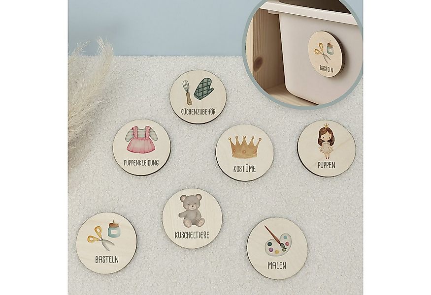 hellomini Wanddekoobjekt Hellomini Trofast Schilder Set Holz Beschriftung S günstig online kaufen