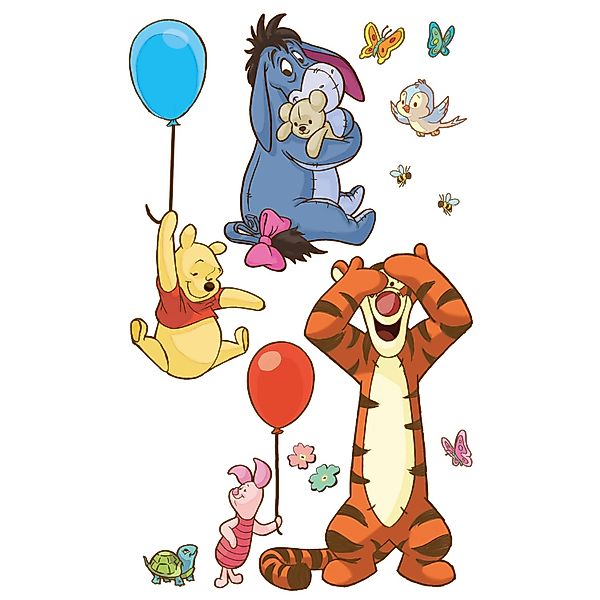 Disney Wandtattoo Pu Der Bär Orange Blau und Gelb 127 x 200 cm 612438 günstig online kaufen