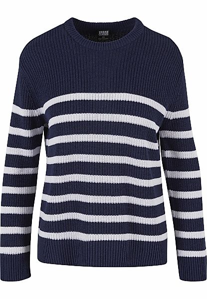 URBAN CLASSICS Fleecepullover "Urban Classics Damen Ladies Rib Striped Swea günstig online kaufen