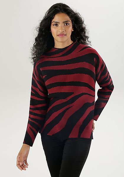 Aniston SELECTED Strickpullover mit Animal-Muster und günstig online kaufen