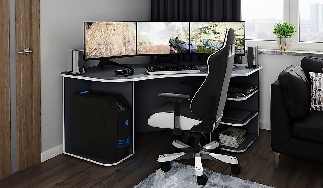 byLIVING Gamingtisch »Thanatos«, Breite 198 cm, moderner Eckschreibtisch günstig online kaufen