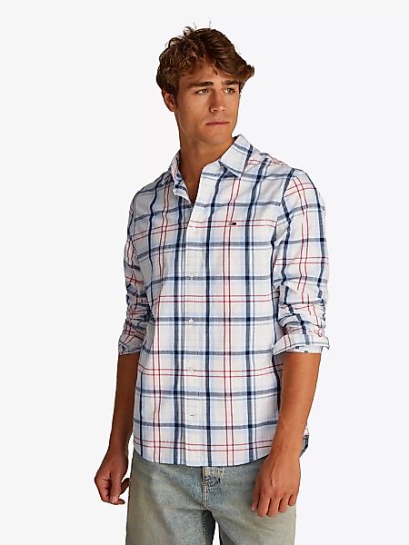 Tommy Jeans Langarmhemd "TJM REG POPLIN CHECK LS SHIRT" günstig online kaufen