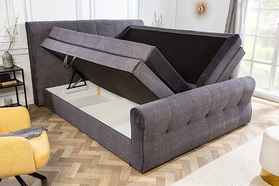 riess-ambiente Boxspringbett SIGNUM 180x200cm dunkelgrau · günstig online kaufen