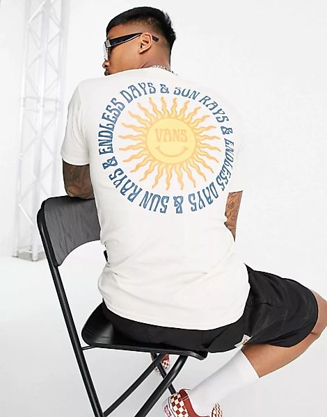 Vans – Endless Rays – T-Shirt in gebrochenem Weiß mit Rückenprint günstig online kaufen