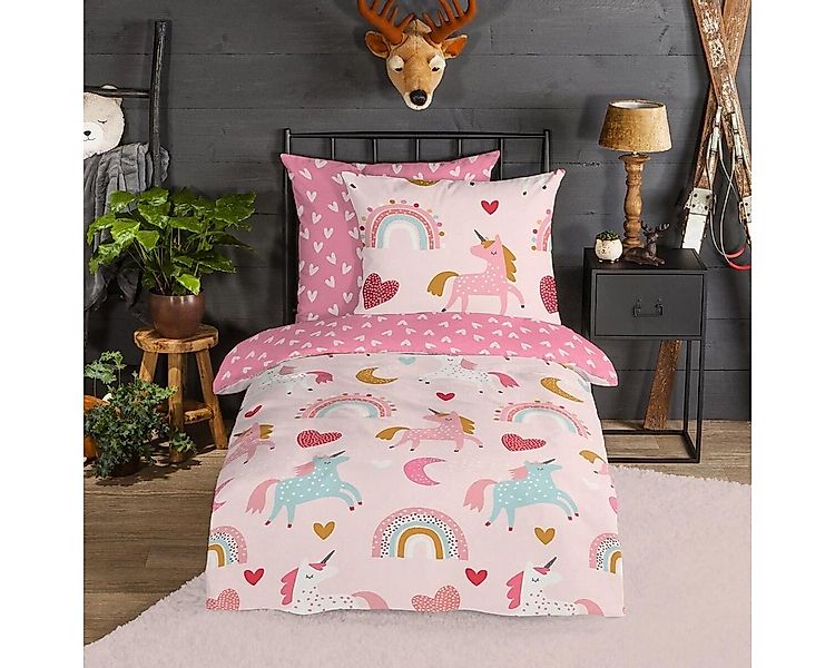 TRAUMSCHLAF Bettwäsche Einhorn, Flanell, 2 teilig, besonders weich und warm günstig online kaufen