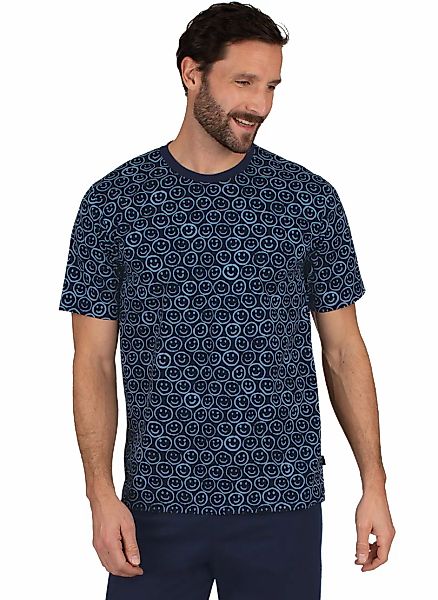 Trigema T-Shirt "TRIGEMA T-Shirt mit freundlichem Smiley-Muster" 1 Stk. tlg günstig online kaufen