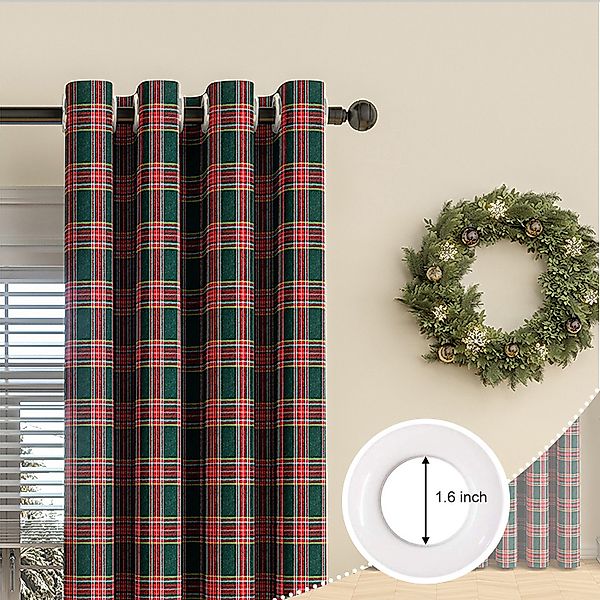 BTTO V&G Gardine Weihnachtsvorhang Karo für günstig online kaufen