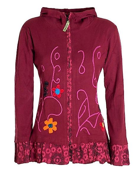 Vishes Kapuzensweatjacke Damen Sommerjacke Blumen-Strickjacke Elfenjacke Ka günstig online kaufen