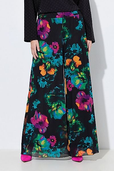 MIAMODA Funktionshose Mesh-Hose sehr weites Bein Blütenmuster günstig online kaufen