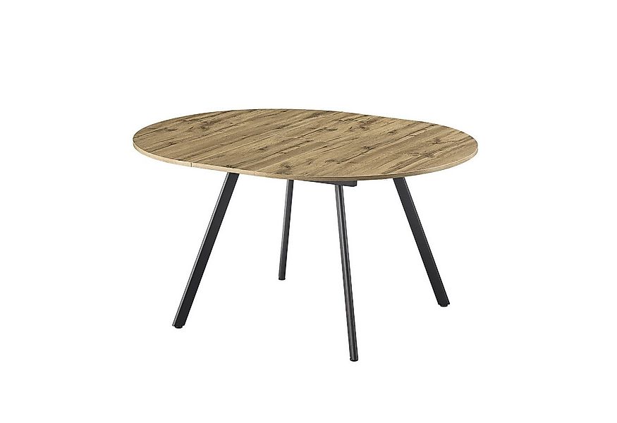 B&D home Esstisch TILL, Metallgestell schwarz oder weiß, ausziehbar 120-160 günstig online kaufen