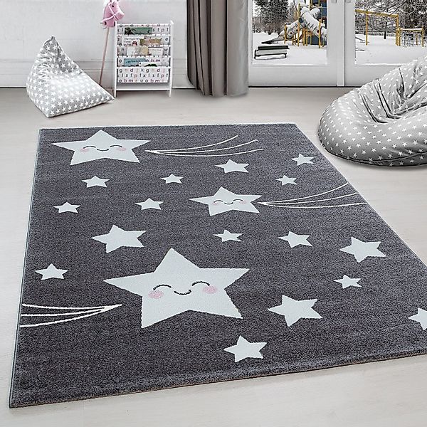 Carpettex Kinderteppich Sterne-Design, Läufer, Höhe: 11 günstig online kaufen