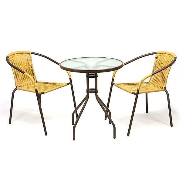 VCM Garten-Essgruppe 3-tlg. Bistroset Balkon Stuhl günstig online kaufen