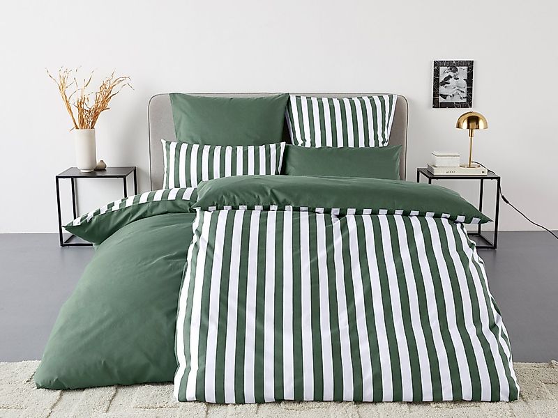 andas Wendebettwäsche Greta, Mako-Satin, 3 teilig, Bettwäsche mit Streifen günstig online kaufen