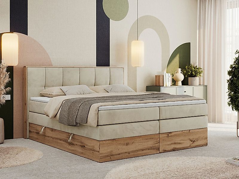 MKS MÖBEL Boxspringbett ALBERO 1 KING günstig online kaufen