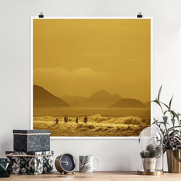 Poster - Quadrat Goldküste günstig online kaufen