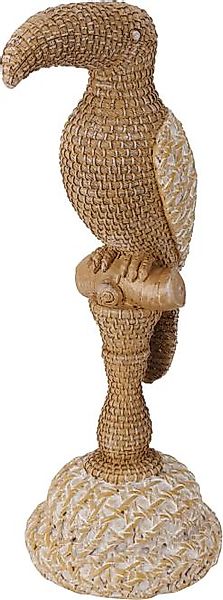 TUKAN Deko-Figur auf Stand Rattan ca. 38 x 15 x 12 cm Hellbraun günstig online kaufen