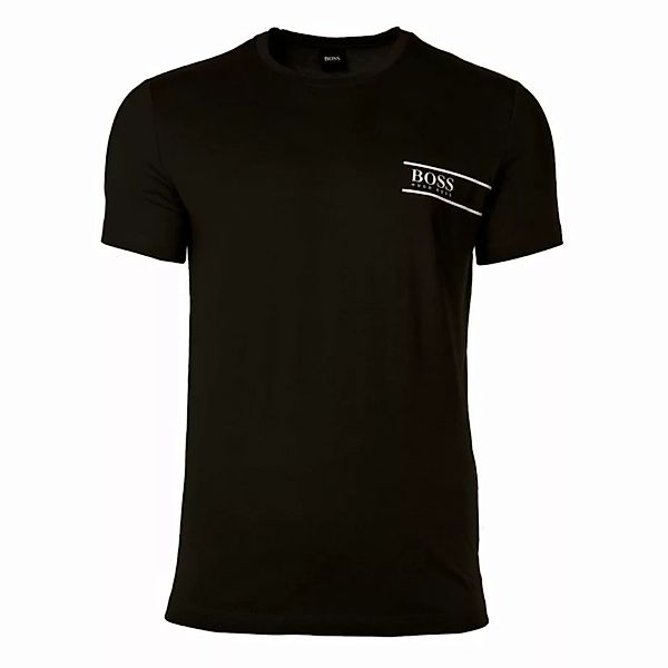 HUGO BOSS Herren T-Shirt - Rundhals, Pure Cotton, Logo Schwarz L günstig online kaufen