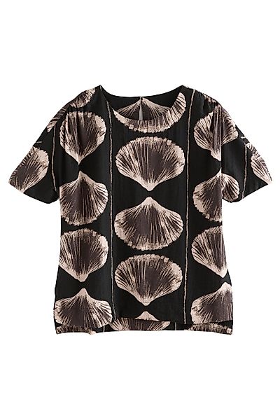 Next T-Shirt Kastiges T-Shirt aus Strukturmaterial günstig online kaufen