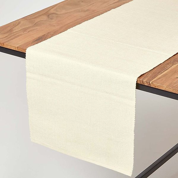 Homescapes Tischläufer Tischläufer creme – 44 günstig online kaufen