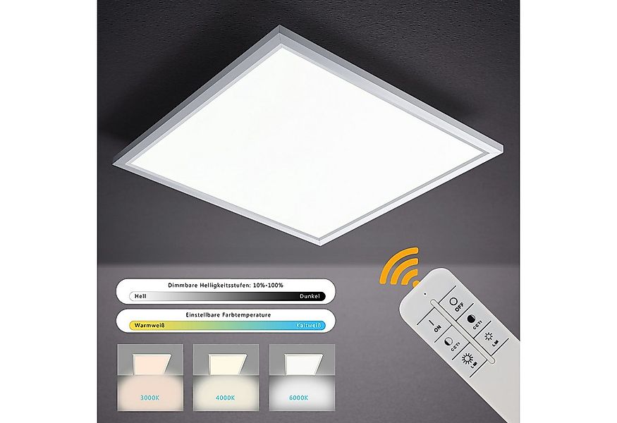 IMPTS LED Deckenleuchte Panel Deckenlampe mit Fernbedienung Ultraflach, Dim günstig online kaufen