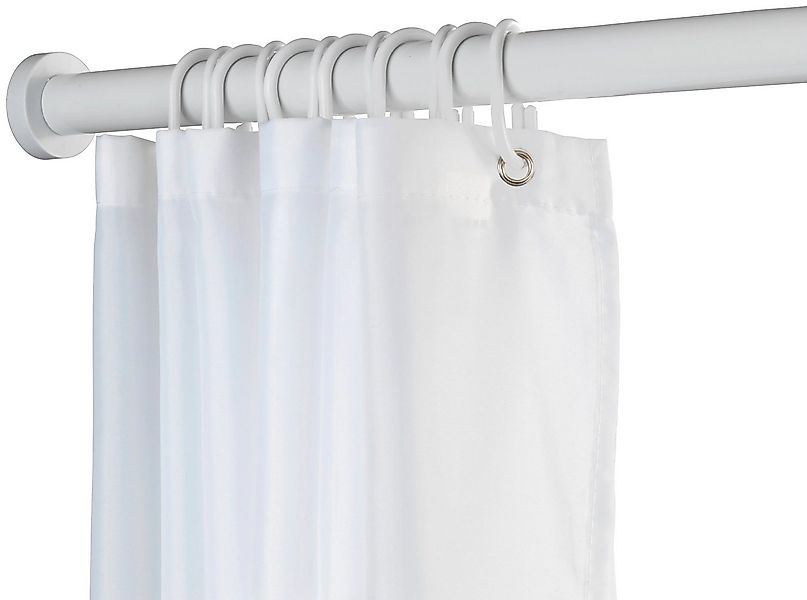 WENKO Duschvorhangstange Luz, Ø 280 mm, ausziehbar, ohne Bohren, geklemmt, günstig online kaufen