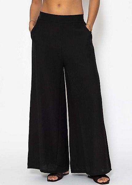SASSYCLASSY Stoffhose Leinenhose Damen mit geradem Bein Highwaist Hose aus günstig online kaufen